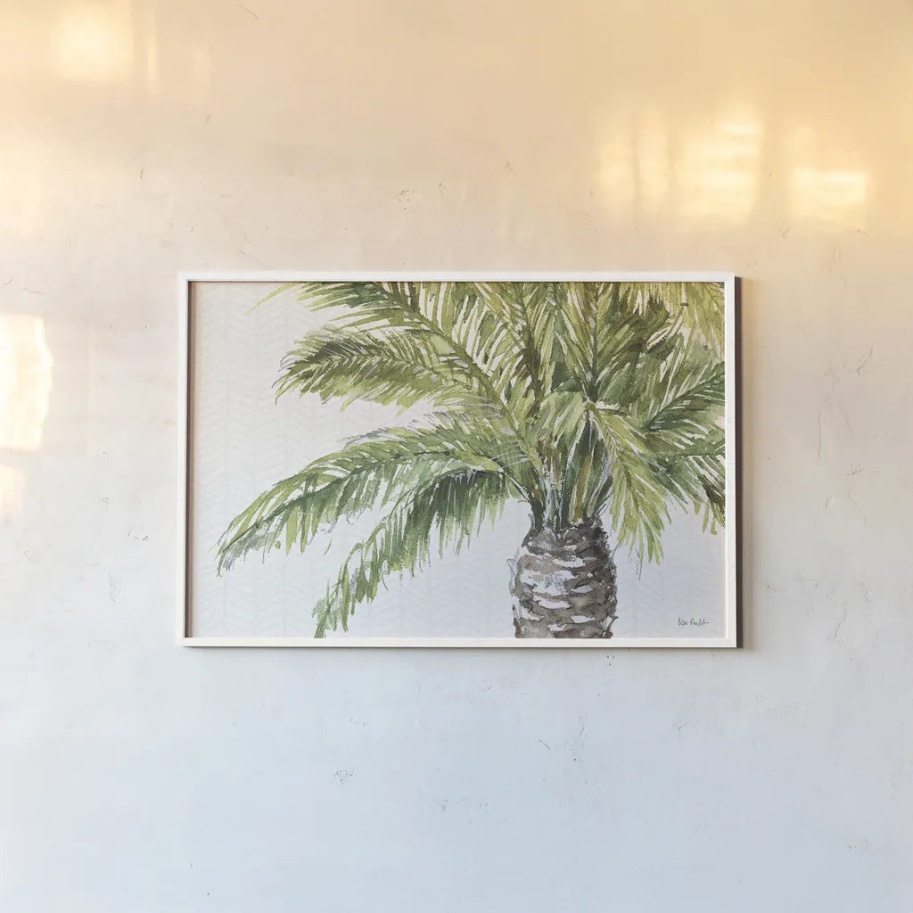 Mixed Greens II by Lisa Audit. shown as a paper print in a white frame. Available as a archival giclee rolled canvas, fine art paper, or poster print. SKU 36460i.