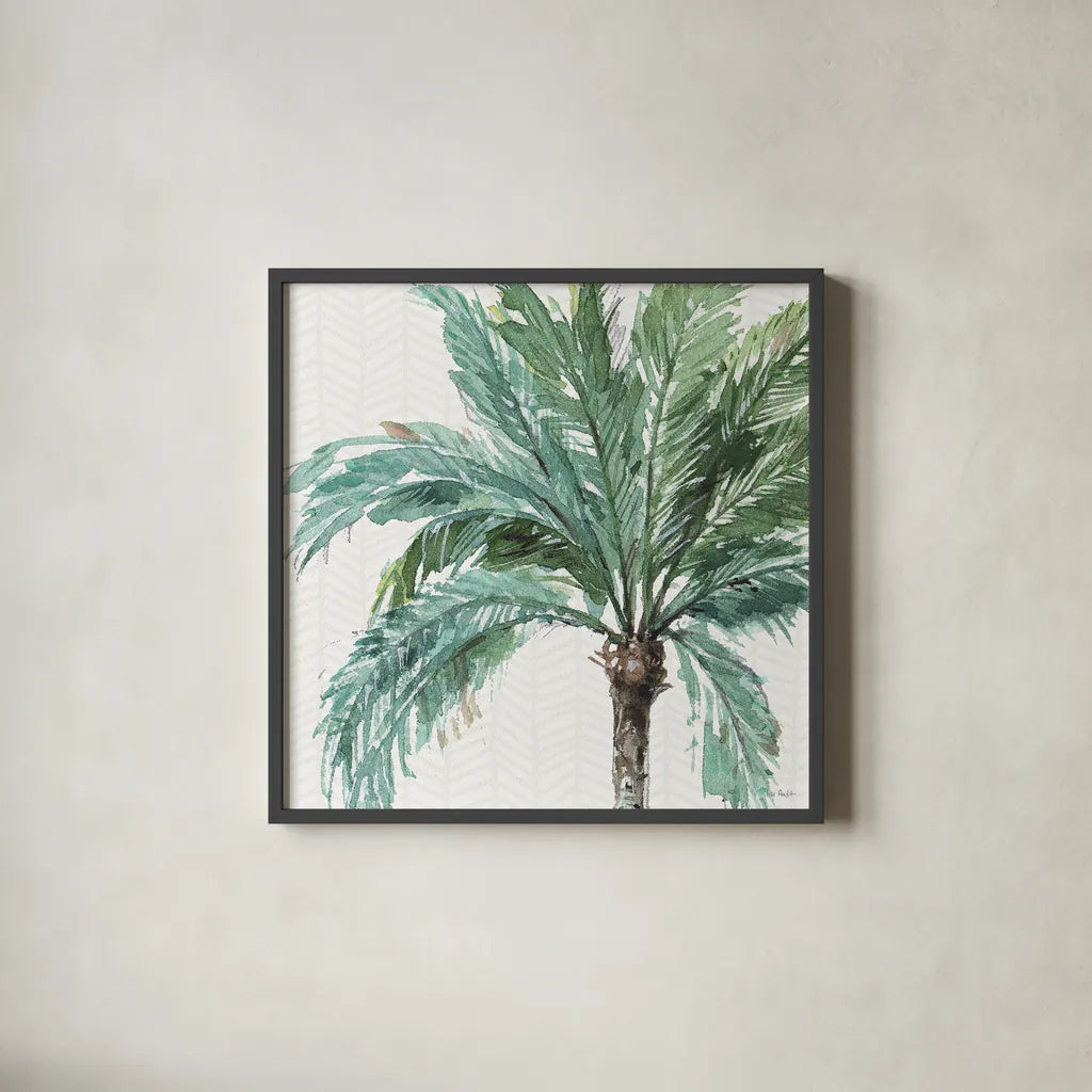 Mixed Greens IV by Lisa Audit. Shown in a sleek black glass frame for a contemporary gallery look. Available as an archival giclee rolled canvas, fine art paper, or poster print. SKU 36462a.
