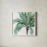 Mixed Greens IV by Lisa Audit. Shown in a crisp white glass frame for a clean and minimalist style. Available as an archival giclee rolled canvas, fine art paper, or poster print. SKU 36462a.