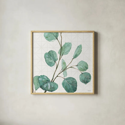 Mixed Greens LI by Lisa Audit. Shown in a natural wood glass frame for a timeless modern aesthetic. Available as an archival giclee rolled canvas, fine art paper, or poster print. SKU 36527a.