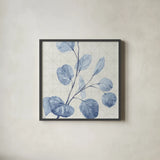 Mixed Greens LI Blue by Lisa Audit. Shown in a sleek black glass frame for a contemporary gallery look. Available as an archival giclee rolled canvas, fine art paper, or poster print. SKU 42752a.