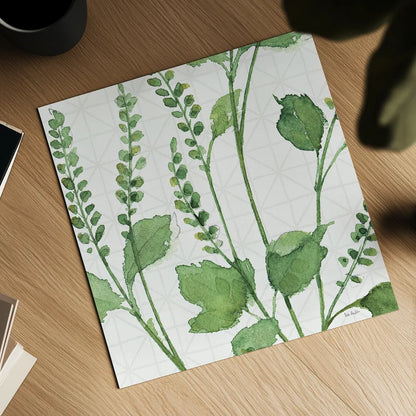 Mixed Greens LIV by Lisa Audit. Shown as a detailed flat fine art print, highlighting archival giclee quality. Available as an archival giclee rolled canvas, fine art paper, or poster print. SKU 36530a.