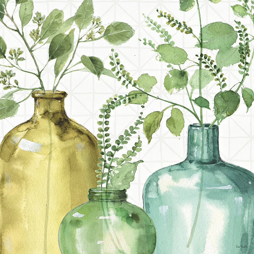 Mixed Greens LV by Lisa Audit. SKU 36531a. Archival Giclee Fine art print for wall decor.