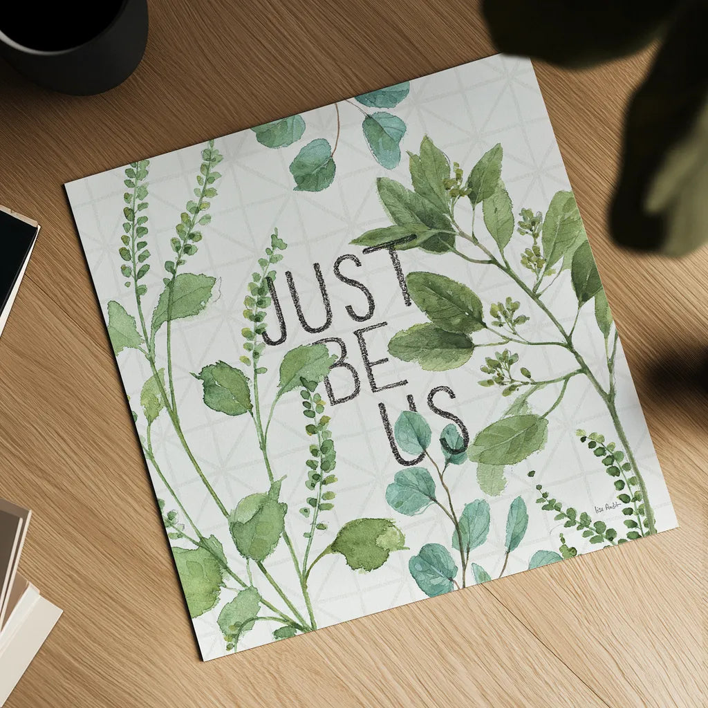 Mixed Greens LXV by Lisa Audit. Shown as a detailed flat fine art print, highlighting archival giclee quality. Available as an archival giclee rolled canvas, fine art paper, or poster print. SKU 36540a.