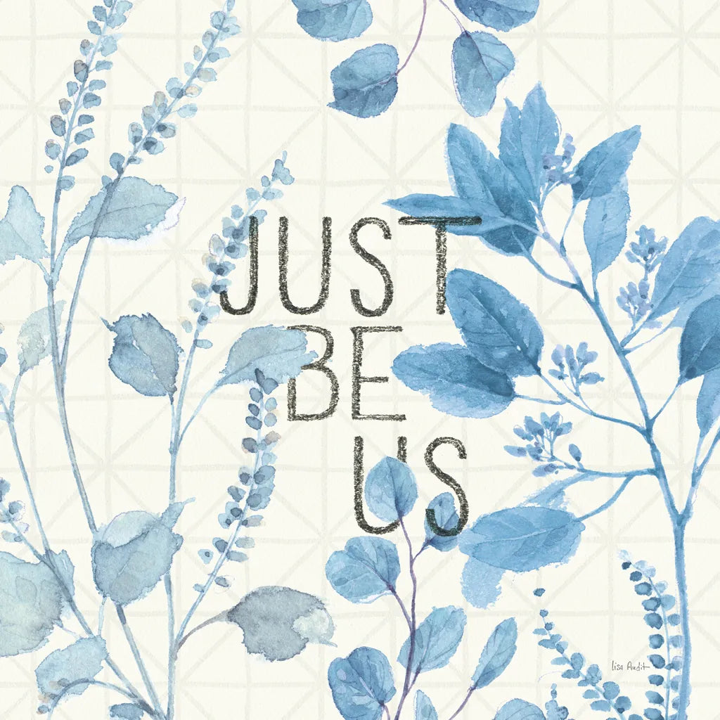 Mixed Greens LXV Blue by Lisa Audit. SKU 42750a. Archival Giclee Fine art print for wall decor.