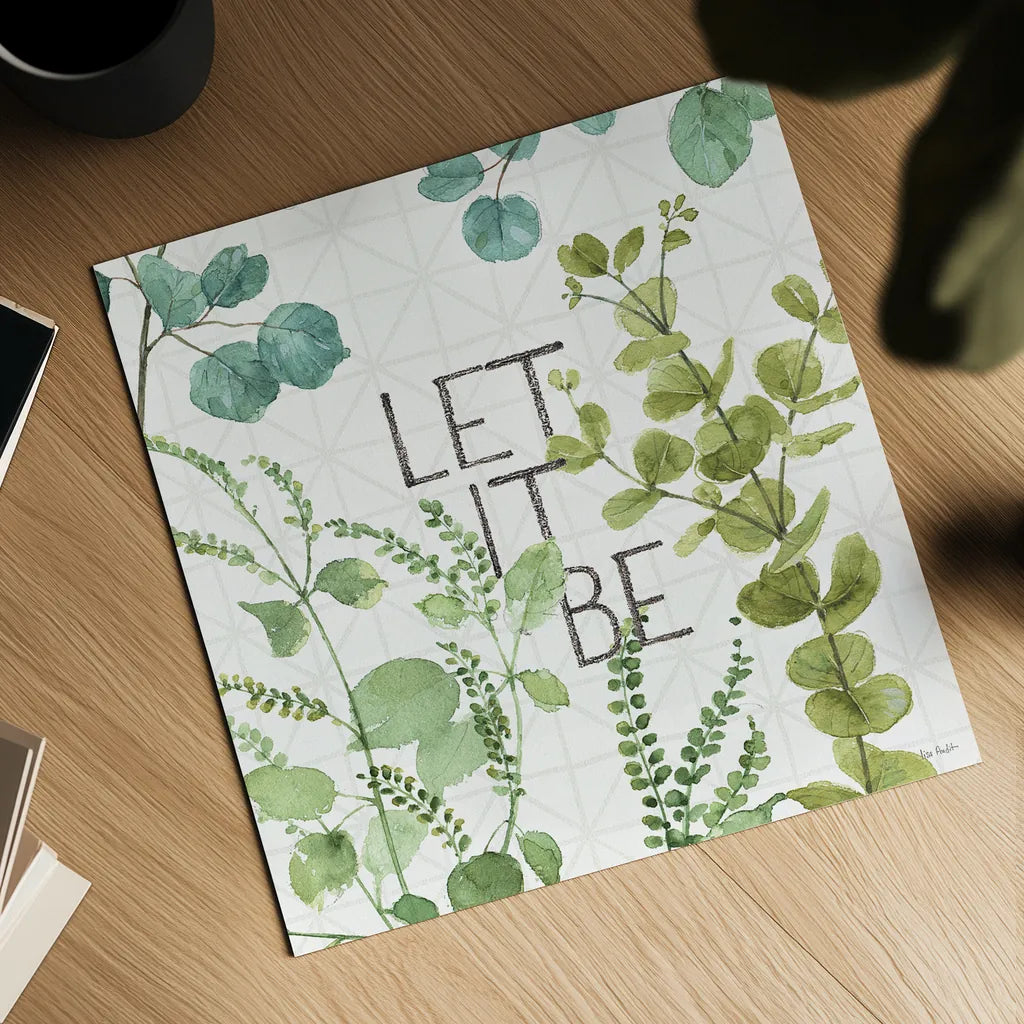 Mixed Greens LXVI by Lisa Audit. Shown as a detailed flat fine art print, highlighting archival giclee quality. Available as an archival giclee rolled canvas, fine art paper, or poster print. SKU 36541a.