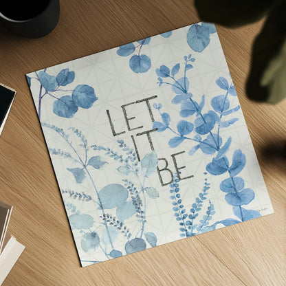 Mixed Greens LXVI Blue by Lisa Audit. Shown as a detailed flat fine art print, highlighting archival giclee quality. Available as an archival giclee rolled canvas, fine art paper, or poster print. SKU 42751a.