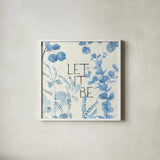 Mixed Greens LXVI Blue by Lisa Audit. Shown in a crisp white glass frame for a clean and minimalist style. Available as an archival giclee rolled canvas, fine art paper, or poster print. SKU 42751a.
