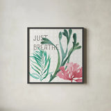 Mixed Greens LXVII by Lisa Audit. Shown in a sleek black glass frame for a contemporary gallery look. Available as an archival giclee rolled canvas, fine art paper, or poster print. SKU 36542a.