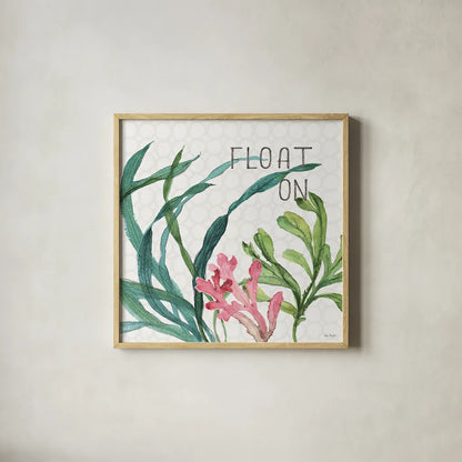 Mixed Greens LXVIII by Lisa Audit. Shown in a natural wood glass frame for a timeless modern aesthetic. Available as an archival giclee rolled canvas, fine art paper, or poster print. SKU 36543a.