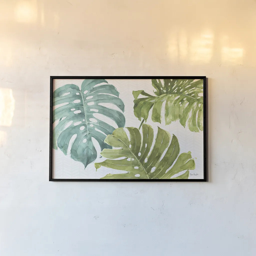 Mixed Greens LXX by Lisa Audit. shown as a paper print in a black flame. Available as a archival giclee rolled canvas, fine art paper, or poster print. SKU 36546i.