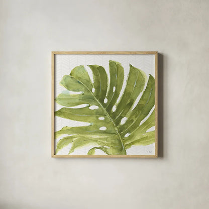 Mixed Greens LXXI by Lisa Audit. Shown in a natural wood glass frame for a timeless modern aesthetic. Available as an archival giclee rolled canvas, fine art paper, or poster print. SKU 36547a.