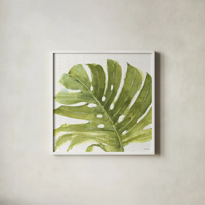 Mixed Greens LXXI by Lisa Audit. Shown in a crisp white glass frame for a clean and minimalist style. Available as an archival giclee rolled canvas, fine art paper, or poster print. SKU 36547a.