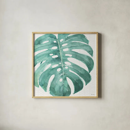 Mixed Greens LXXII by Lisa Audit. Shown in a natural wood glass frame for a timeless modern aesthetic. Available as an archival giclee rolled canvas, fine art paper, or poster print. SKU 36548a.