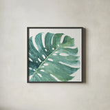 Mixed Greens LXXIII by Lisa Audit. Shown in a sleek black glass frame for a contemporary gallery look. Available as an archival giclee rolled canvas, fine art paper, or poster print. SKU 36549a.