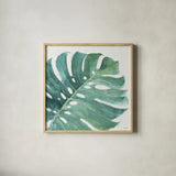 Mixed Greens LXXIII by Lisa Audit. Shown in a natural wood glass frame for a timeless modern aesthetic. Available as an archival giclee rolled canvas, fine art paper, or poster print. SKU 36549a.