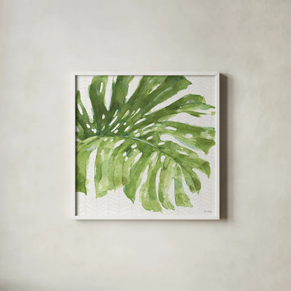 Mixed Greens LXXIV by Lisa Audit. Shown in a crisp white glass frame for a clean and minimalist style. Available as an archival giclee rolled canvas, fine art paper, or poster print. SKU 36550a.