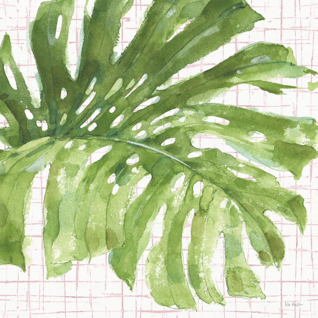 Mixed Greens LXXIV on Pink by Lisa Audit. SKU 55312a. Archival Giclee Fine art print for wall decor.