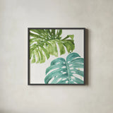 Mixed Greens LXXVI by Lisa Audit. Shown in a sleek black glass frame for a contemporary gallery look. Available as an archival giclee rolled canvas, fine art paper, or poster print. SKU 36552a.