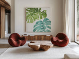 Mixed Greens LXXVI by Lisa Audit. Shown as extra-large giant wall art in a modern living room. Available as an archival giclee rolled canvas, fine art paper, or poster print. SKU 36552a.
