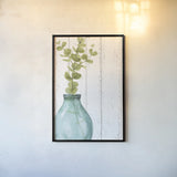 Mixed Greens LXXXV Shiplap by Lisa Audit. shown as a paper print in a black flame. Available as a archival giclee rolled canvas, fine art paper, or poster print. SKU 47862h.