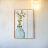 Mixed Greens LXXXV Shiplap by Lisa Audit. shown as a paper print in a natural frame. Available as a archival giclee rolled canvas, fine art paper, or poster print. SKU 47862h.