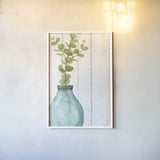 Mixed Greens LXXXV Shiplap by Lisa Audit. shown as a paper print in a white frame. Available as a archival giclee rolled canvas, fine art paper, or poster print. SKU 47862h.