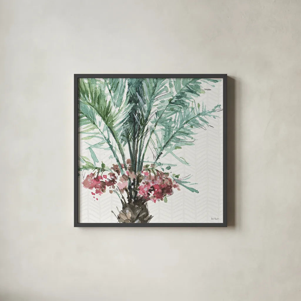 Mixed Greens V by Lisa Audit. Shown in a sleek black glass frame for a contemporary gallery look. Available as an archival giclee rolled canvas, fine art paper, or poster print. SKU 36463a.