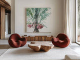Mixed Greens V by Lisa Audit. Shown as extra-large giant wall art in a modern living room. Available as an archival giclee rolled canvas, fine art paper, or poster print. SKU 36463a.