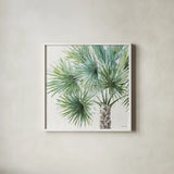 Mixed Greens VI by Lisa Audit. Shown in a crisp white glass frame for a clean and minimalist style. Available as an archival giclee rolled canvas, fine art paper, or poster print. SKU 36464a.