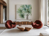 Mixed Greens VI by Lisa Audit. Shown as extra-large giant wall art in a modern living room. Available as an archival giclee rolled canvas, fine art paper, or poster print. SKU 36464a.