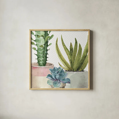 Mixed Greens XL by Lisa Audit. Shown in a natural wood glass frame for a timeless modern aesthetic. Available as an archival giclee rolled canvas, fine art paper, or poster print. SKU 36516a.