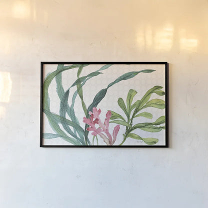 Mixed Greens XVII by Lisa Audit. shown as a paper print in a black flame. Available as a archival giclee rolled canvas, fine art paper, or poster print. SKU 36475i.