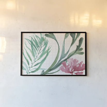 Mixed Greens XVIII by Lisa Audit. shown as a paper print in a black flame. Available as a archival giclee rolled canvas, fine art paper, or poster print. SKU 36476i.