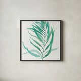 Mixed Greens XX by Lisa Audit. Shown in a sleek black glass frame for a contemporary gallery look. Available as an archival giclee rolled canvas, fine art paper, or poster print. SKU 36478a.