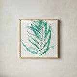 Mixed Greens XX by Lisa Audit. Shown in a natural wood glass frame for a timeless modern aesthetic. Available as an archival giclee rolled canvas, fine art paper, or poster print. SKU 36478a.