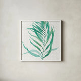 Mixed Greens XX by Lisa Audit. Shown in a crisp white glass frame for a clean and minimalist style. Available as an archival giclee rolled canvas, fine art paper, or poster print. SKU 36478a.