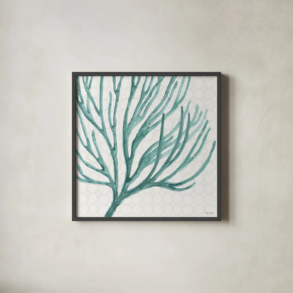 Mixed Greens XXI by Lisa Audit. Shown in a sleek black glass frame for a contemporary gallery look. Available as an archival giclee rolled canvas, fine art paper, or poster print. SKU 36479a.