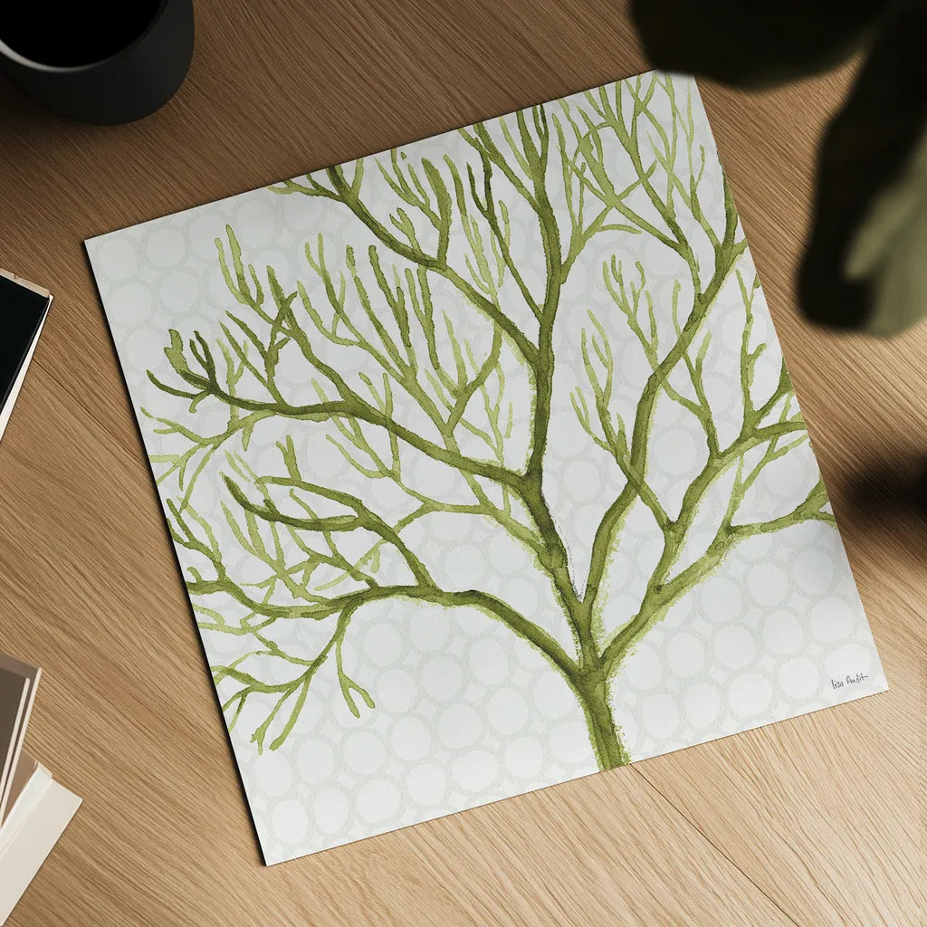 Mixed Greens XXII by Lisa Audit. Shown as a detailed flat fine art print, highlighting archival giclee quality. Available as an archival giclee rolled canvas, fine art paper, or poster print. SKU 36480a.