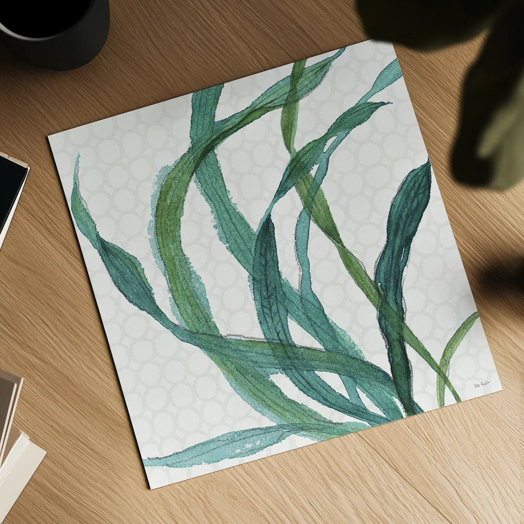 Mixed Greens XXIII by Lisa Audit. Shown as a detailed flat fine art print, highlighting archival giclee quality. Available as an archival giclee rolled canvas, fine art paper, or poster print. SKU 36481a.