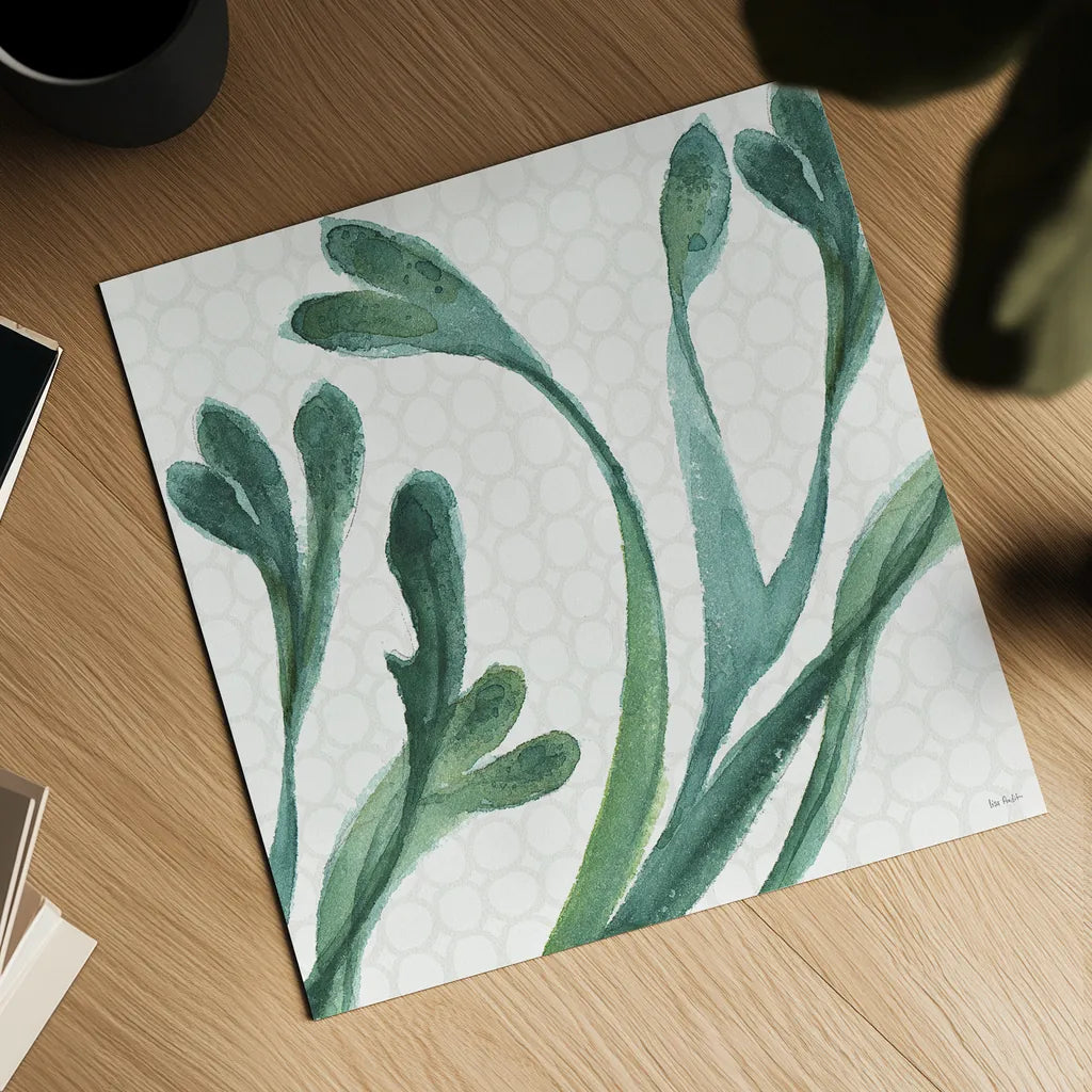 Mixed Greens XXIV by Lisa Audit. Shown as a detailed flat fine art print, highlighting archival giclee quality. Available as an archival giclee rolled canvas, fine art paper, or poster print. SKU 36482a.