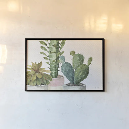 Mixed Greens XXXIII by Lisa Audit. shown as a paper print in a black flame. Available as a archival giclee rolled canvas, fine art paper, or poster print. SKU 36491i.