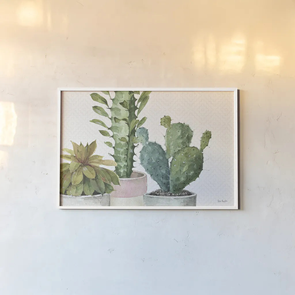 Mixed Greens XXXIII by Lisa Audit. shown as a paper print in a white frame. Available as a archival giclee rolled canvas, fine art paper, or poster print. SKU 36491i.