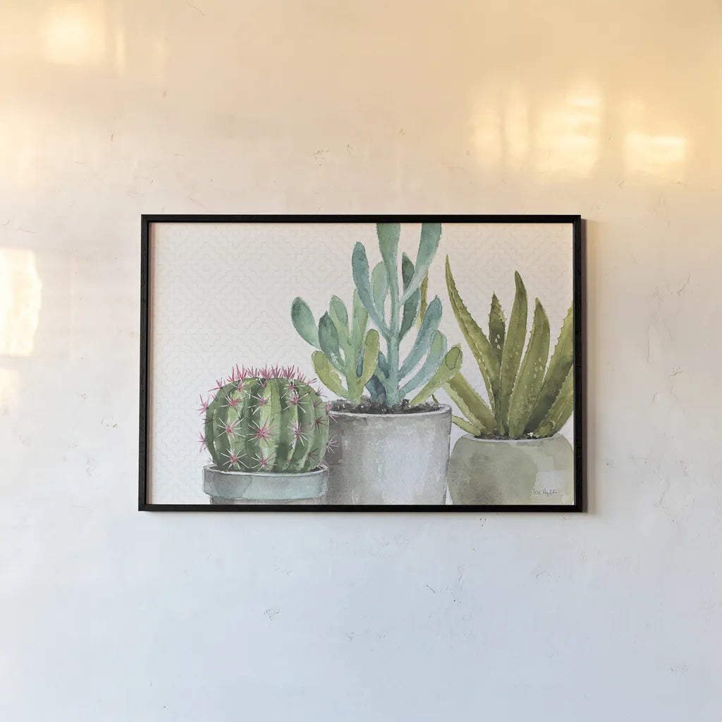 Mixed Greens XXXIV by Lisa Audit. shown as a paper print in a black flame. Available as a archival giclee rolled canvas, fine art paper, or poster print. SKU 36492i.