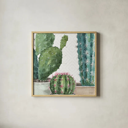 Mixed Greens XXXIX by Lisa Audit. Shown in a natural wood glass frame for a timeless modern aesthetic. Available as an archival giclee rolled canvas, fine art paper, or poster print. SKU 36497a.