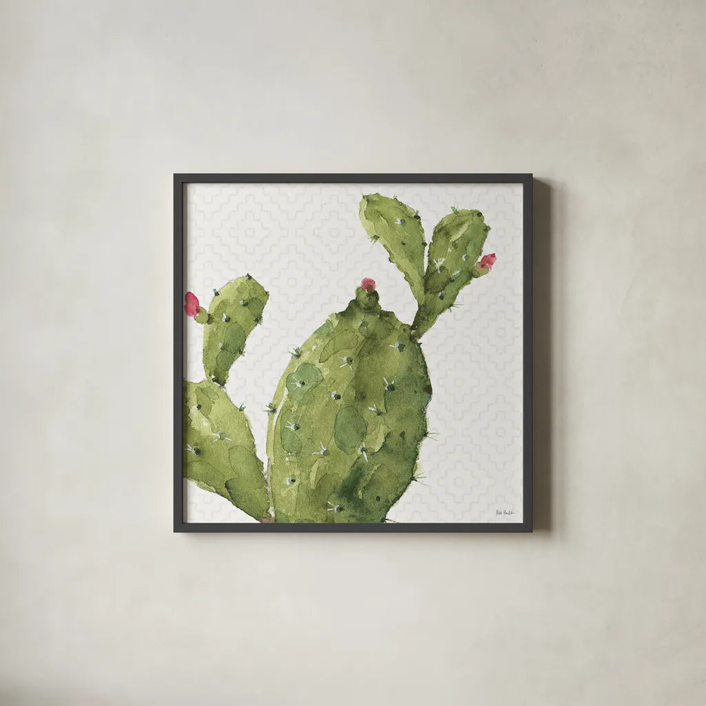 Mixed Greens XXXV by Lisa Audit. Shown in a sleek black glass frame for a contemporary gallery look. Available as an archival giclee rolled canvas, fine art paper, or poster print. SKU 36493a.