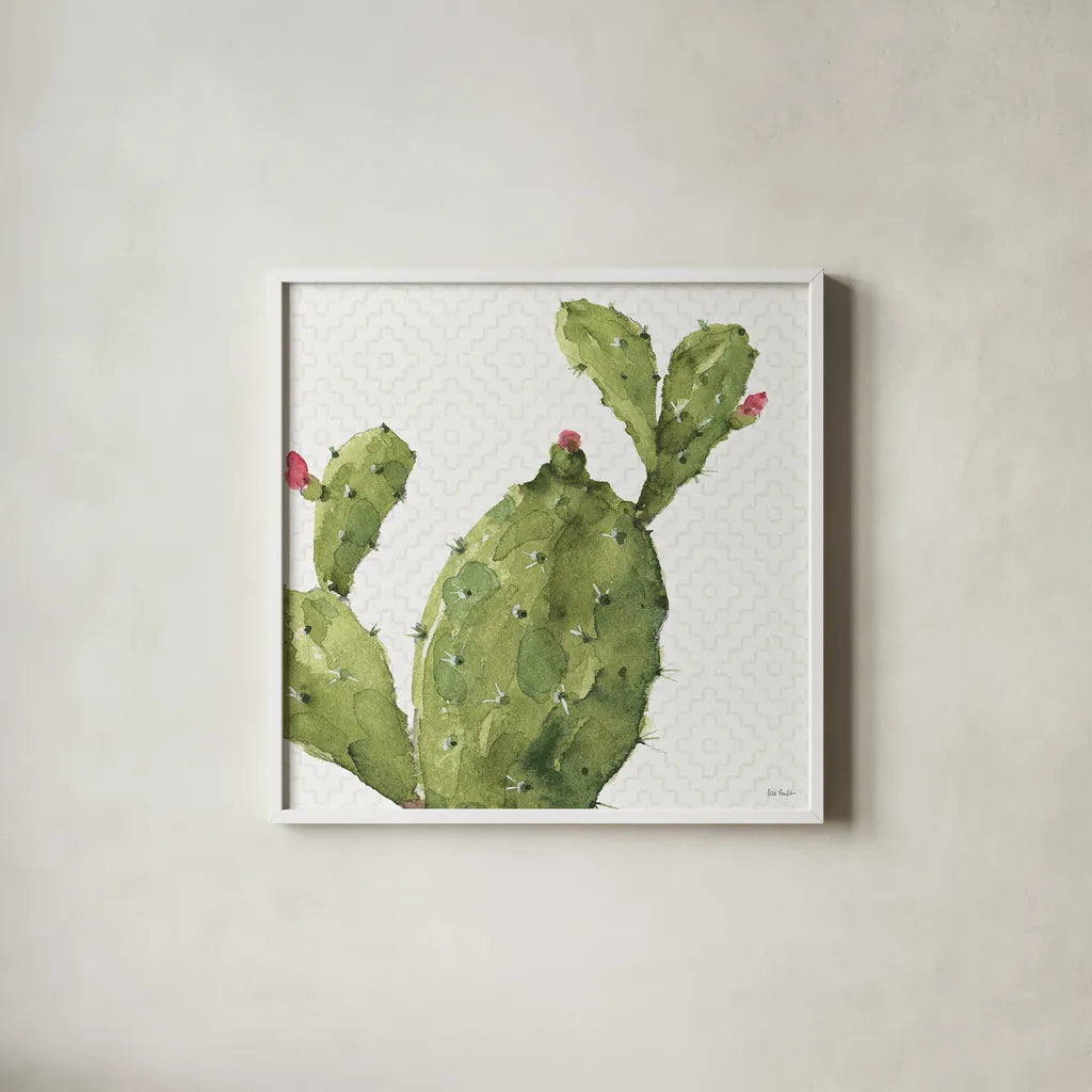 Mixed Greens XXXV by Lisa Audit. Shown in a crisp white glass frame for a clean and minimalist style. Available as an archival giclee rolled canvas, fine art paper, or poster print. SKU 36493a.