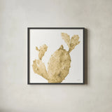 Mixed Greens XXXV Gold by Lisa Audit. Shown in a sleek black glass frame for a contemporary gallery look. Available as an archival giclee rolled canvas, fine art paper, or poster print. SKU 60016a.
