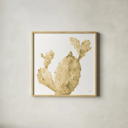 Mixed Greens XXXV Gold by Lisa Audit. Shown in a natural wood glass frame for a timeless modern aesthetic. Available as an archival giclee rolled canvas, fine art paper, or poster print. SKU 60016a.