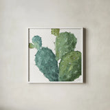 Mixed Greens XXXVI by Lisa Audit. Shown in a crisp white glass frame for a clean and minimalist style. Available as an archival giclee rolled canvas, fine art paper, or poster print. SKU 36494a.